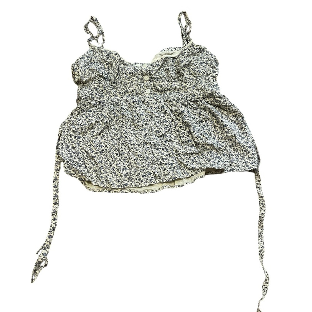 Brandy Melville Black and White Floral Camisole